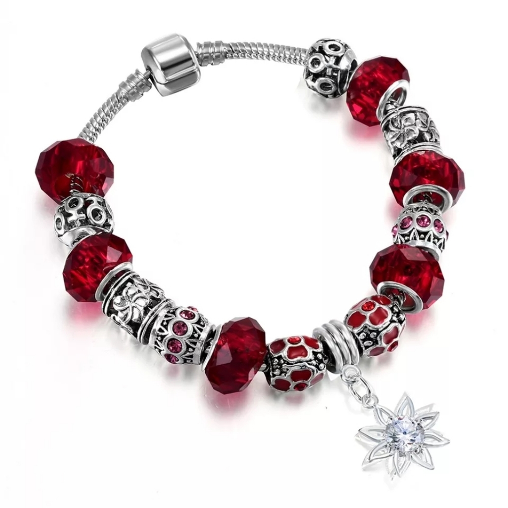 ☘️☘️Red charm bracelet with all the charms